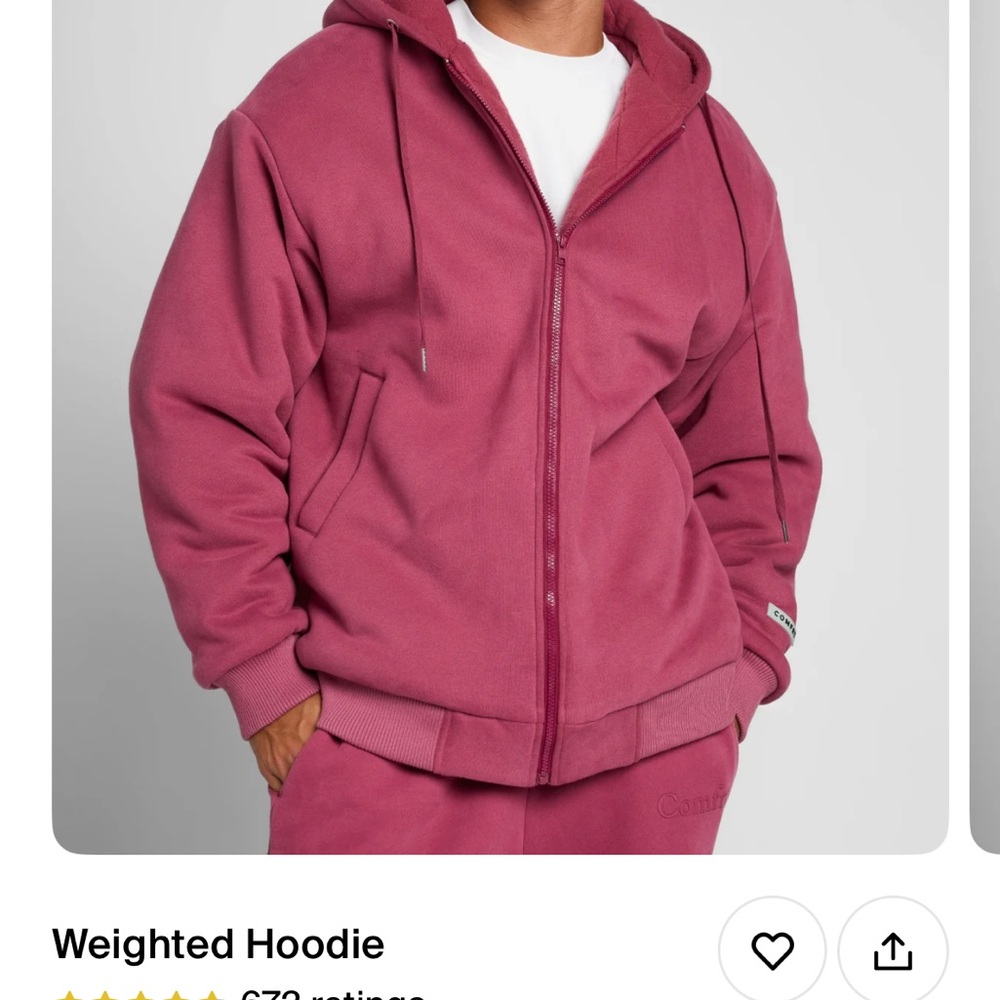 Comfrt Weighted Hoodie in Berry